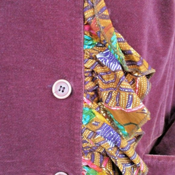 Steampunk Ruffle Jacket 18 Upcycle Boho - Picture 6 of 7